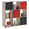 FMD Standing Shelf with 9 Compartments Oak Tree