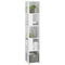 FMD Corner Shelf with 10 Side Compartments White