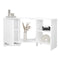 FMD Modular Corner Storage Unit with Open Shelf White