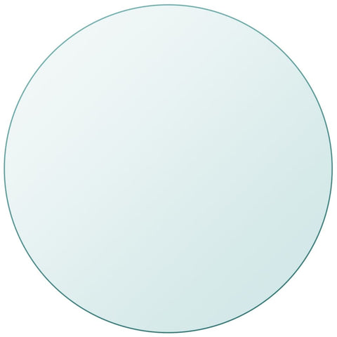 vidaXL Table Top Tempered Glass Round 700 mm