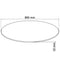 vidaXL Table Top Tempered Glass Round 800 mm