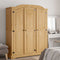 vidaXL Wardrobe Mexican Pine Corona Range 3 Doors
