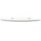 vidaXL Corner Shelf with Chrome Supports Glass Clear 25x25 cm
