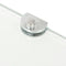 vidaXL Corner Shelf with Chrome Supports Glass Clear 45x45 cm