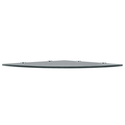 vidaXL Corner Shelf with Chrome Supports Glass Black 45x45 cm