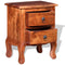 vidaXL Nightstands with Drawers 2 pcs Solid Acacia Wood