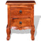 vidaXL Nightstands with Drawers 2 pcs Solid Acacia Wood