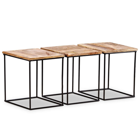 vidaXL Coffee Table Solid Mango Wood 56x48x40 cm
