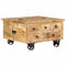 vidaXL Coffee Table Rough Mango Wood 70x70x40 cm