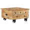 vidaXL Coffee Table Rough Mango Wood 70x70x40 cm