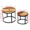 vidaXL Two Piece Coffee Table Set Solid Reclaimed Wood Round 40cm/50cm