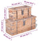 vidaXL Two Piece Storage Chest Set Acacia Wood