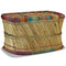 vidaXL Coffee Table Bamboo with Chindi Details Multicolour