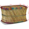 vidaXL Coffee Table Bamboo with Chindi Details Multicolour