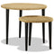 vidaXL Coffee Table Set 2 Pieces Natural Jute