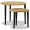 vidaXL Coffee Table Set 2 Pieces Natural Jute