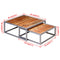 vidaXL Two Piece Coffee Table Set Solid Acacia Wood