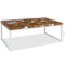 vidaXL Coffee Table Teak Resin 110x60x40 cm White and Brown