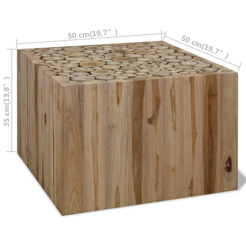 vidaXL Coffee Table Genuine Teak 50x50x35 cm