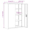 vidaXL Office Cabinet 90x40x140cm Steel Grey