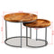 vidaXL Side Table Set 2 Pieces Solid Mango Wood