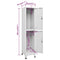 vidaXL Locker Cabinet with 2 Compartments 38x45x180 cm