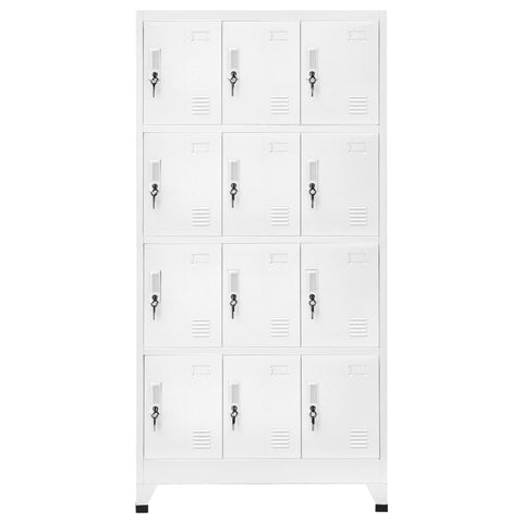 vidaXL Locker Cabinet with 12 Compartments 90x45x180 cm