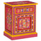 vidaXL Bedside Cabinet Solid Mango Wood Pink Hand Painted