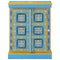 vidaXL Sideboard Solid Mango Wood Turquoise Hand Painted