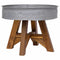 vidaXL Coffee Table Mixed Recycled Wood 60x45 cm Silver