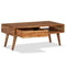 vidaXL Coffee Table Solid Wood with Carved Drawer 100x50x40 cm