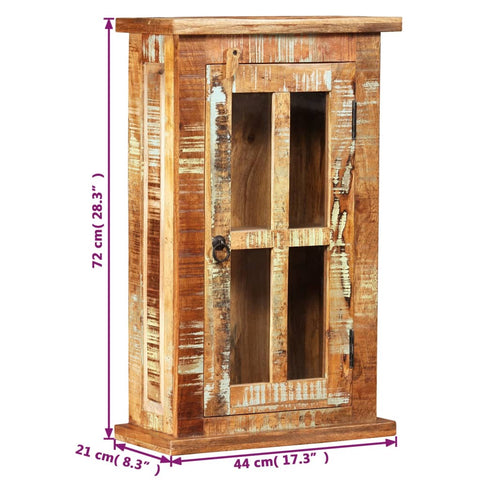 vidaXL Wall Cabinet Solid Reclaimed Wood 44x21x72 cm