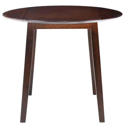 vidaXL Drop-leaf Dining Table Round MDF Brown