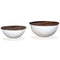 vidaXL Coffee Table Set 2 Pieces Solid Reclaimed Wood White Bowl Shape