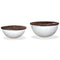 vidaXL Coffee Table Set 2 Pieces Solid Reclaimed Wood White Bowl Shape