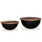vidaXL Coffee Table Set 2 Pieces Solid Reclaimed Wood Black Bowl Shape