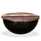 vidaXL Coffee Table Solid Reclaimed Wood Black Bowl Shape