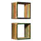 vidaXL Wall Shelf Set 3 Pieces Solid Reclaimed Teak Multicolour