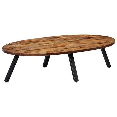 vidaXL Coffee Table Solid Reclaimed Teak Oval 120x60x30 cm