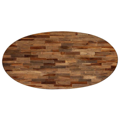 vidaXL Coffee Table Solid Reclaimed Teak Oval 120x60x30 cm