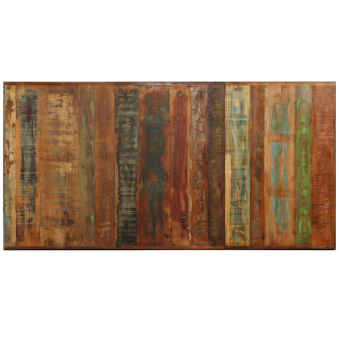 vidaXL Dining Table Solid Reclaimed Wood and Steel Cross 180 cm