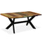 vidaXL Dining Table Solid Reclaimed Wood and Steel Cross 180 cm