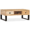 vidaXL Coffee Table with 3 Drawers Solid Mango Wood 90x50x35 cm