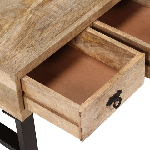 vidaXL Coffee Table with 3 Drawers Solid Mango Wood 90x50x35 cm