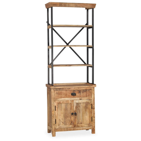 vidaXL Sideboard with Shelves Solid Mango Wood 65x30x180 cm