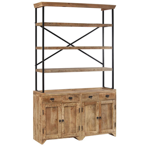 vidaXL Sideboard with Shelves Solid Mango Wood 120x35x200 cm