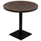 vidaXL Bistro Table MDF and Steel Round 80x75 cm Dark Ash