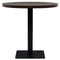 vidaXL Bistro Table MDF and Steel Round 80x75 cm Dark Ash