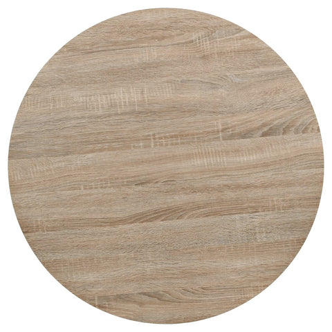 vidaXL Bistro Table MDF and Steel Round 80x75 cm Oak Colour