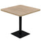vidaXL Bistro Table MDF and Steel Square 80x80x75 cm Oak Colour